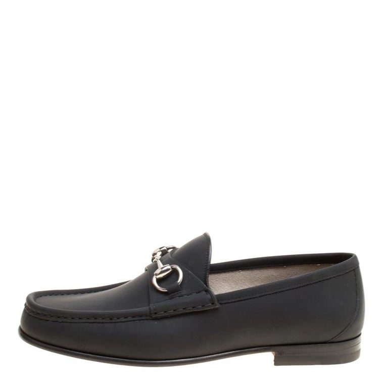 Gucci Black Leather 1953 Horsebit Loafers Size 40 at 1stDibs