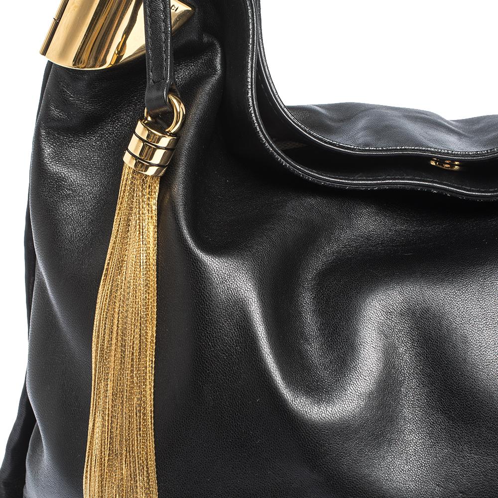 Gucci Black Leather 1970 Shoulder Bag 2