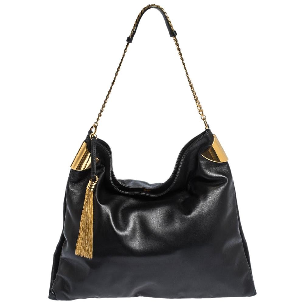 Gucci Black Leather 1970 Shoulder Bag