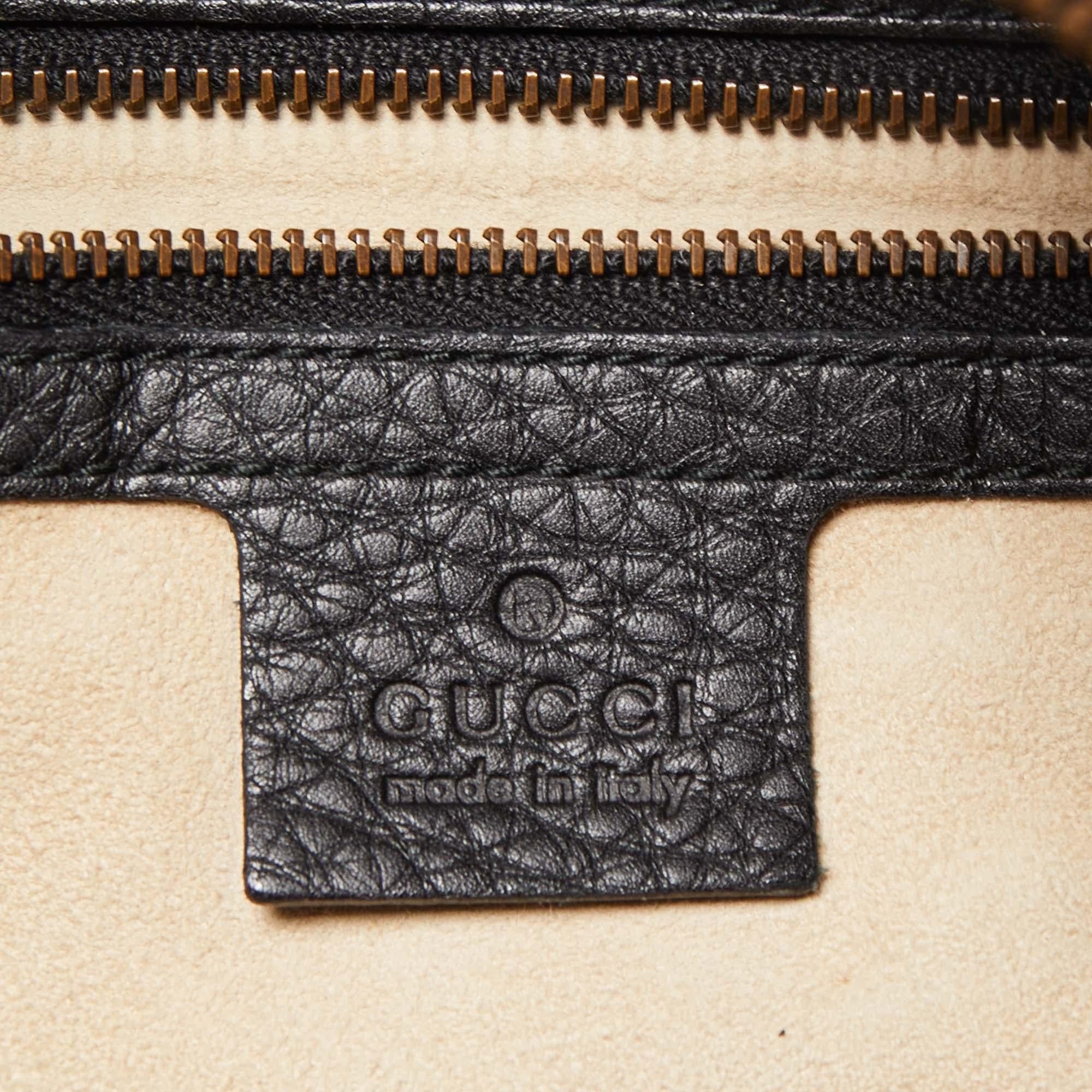 Gucci Black Leather 1973 Hobo 2