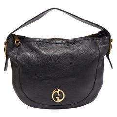 Gucci Black Leather 1973 Hobo