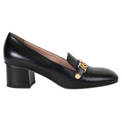GUCCI black leather 2018 SYLVIE Pumps Shoes 39.5