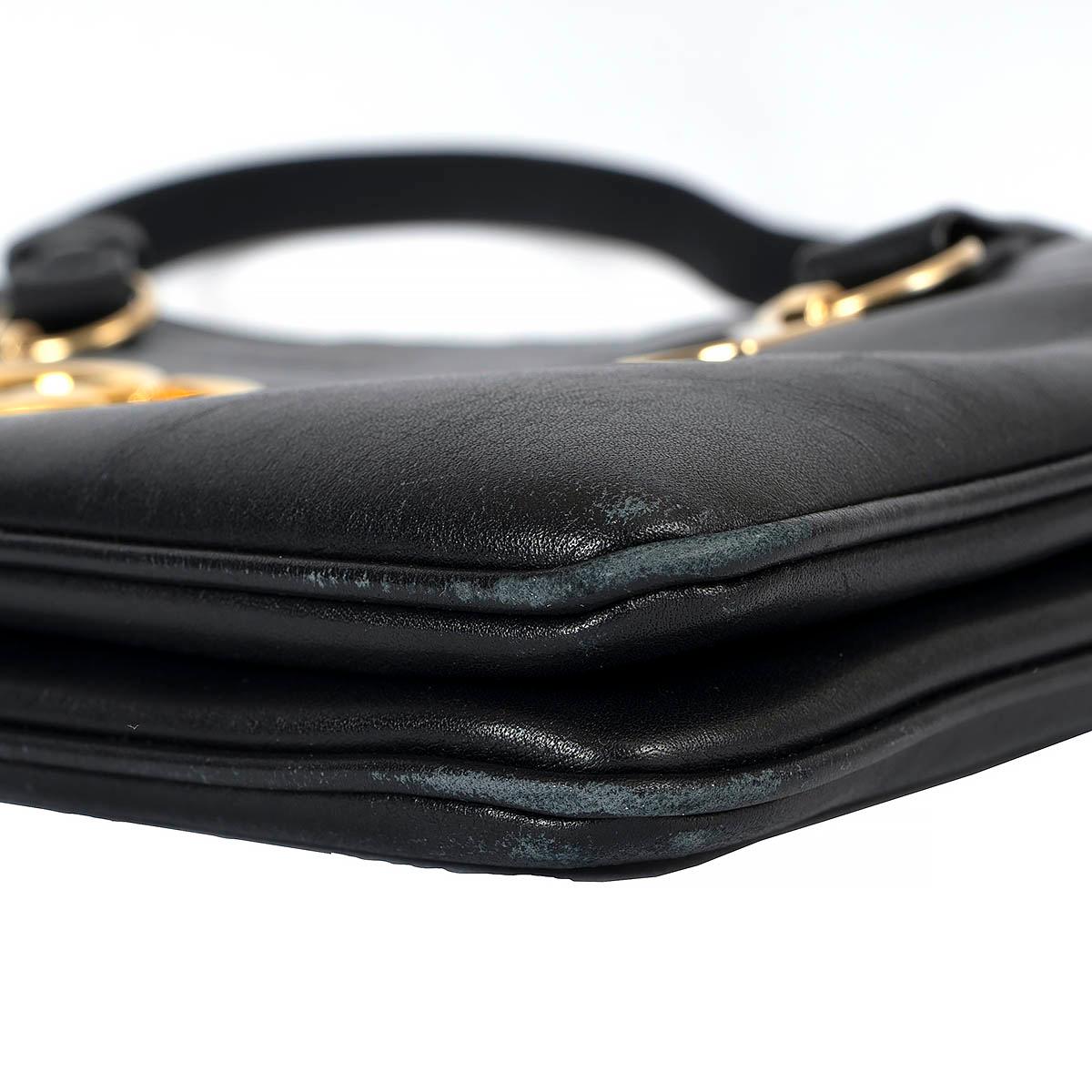 GUCCI black leather 2019 ARLI LARGE TOP HANDLE Bag For Sale 8
