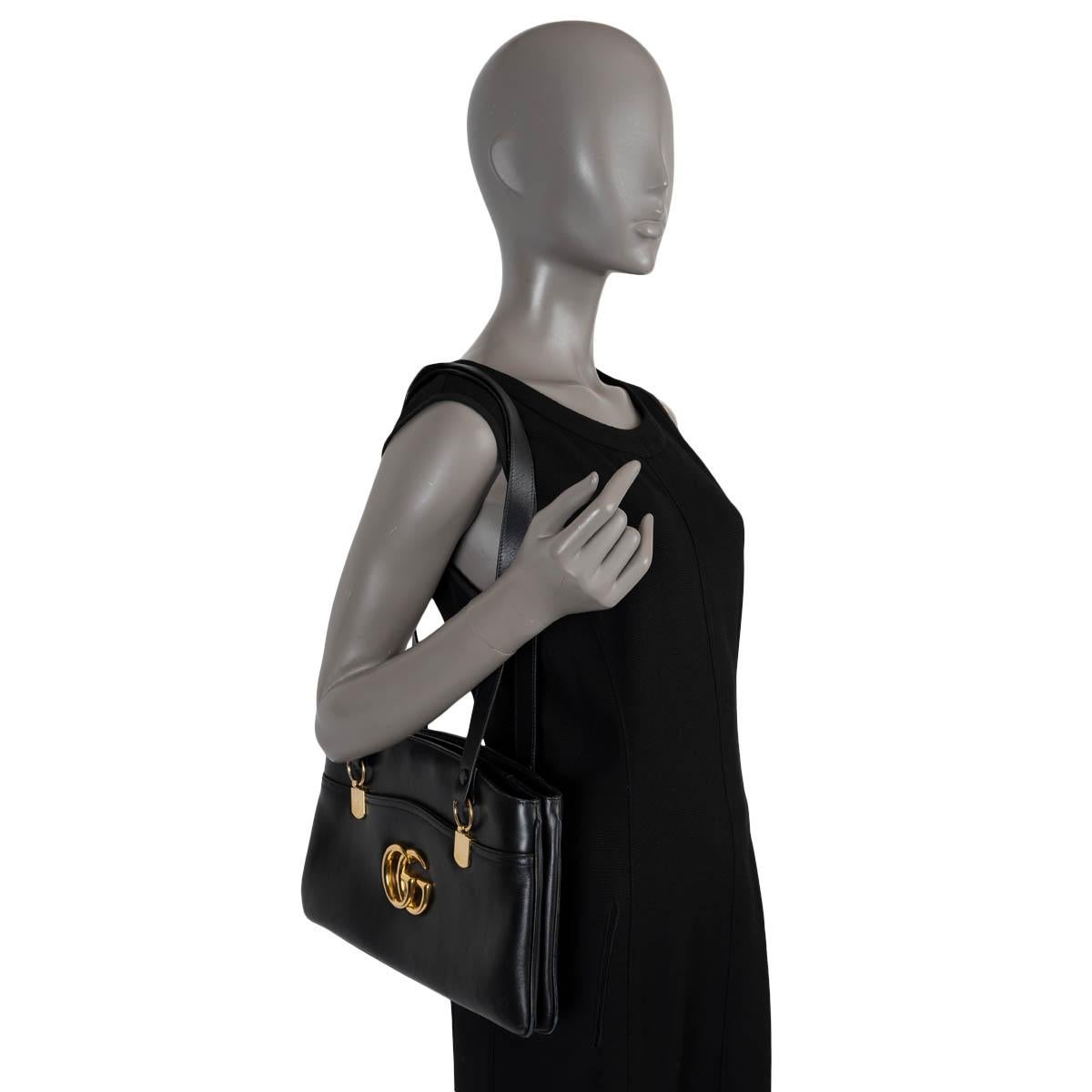 GUCCI cuir noir 2019 ARLI LARGE TOP HANDLE Bag en vente 9