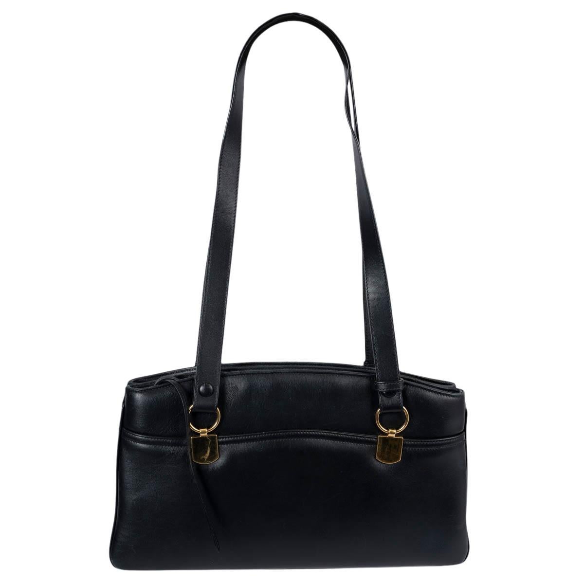 GUCCI black leather 2019 ARLI LARGE TOP HANDLE Bag In Good Condition For Sale In Zürich, CH