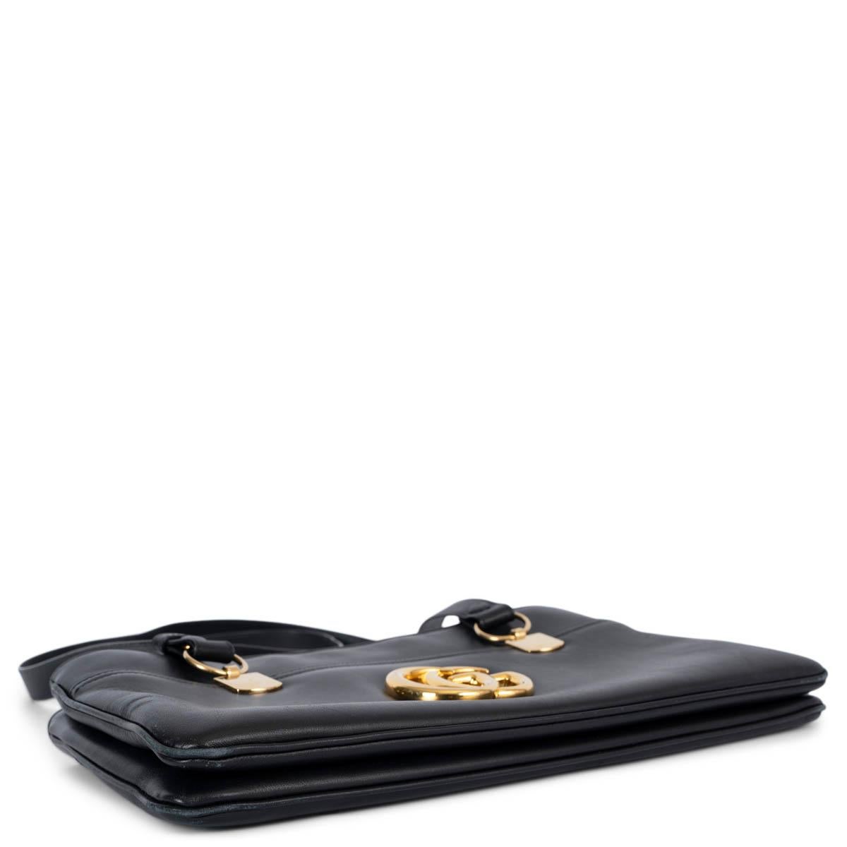 GUCCI cuir noir 2019 ARLI LARGE TOP HANDLE Bag Pour femmes en vente