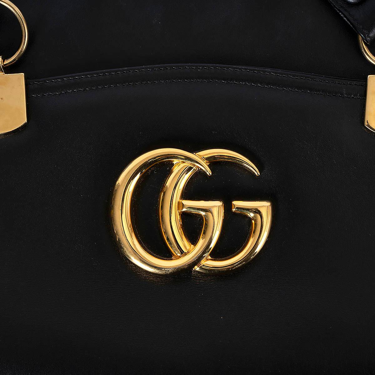 GUCCI black leather 2019 ARLI LARGE TOP HANDLE Bag For Sale 3