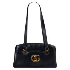 Used GUCCI black leather 2019 ARLI LARGE TOP HANDLE Bag