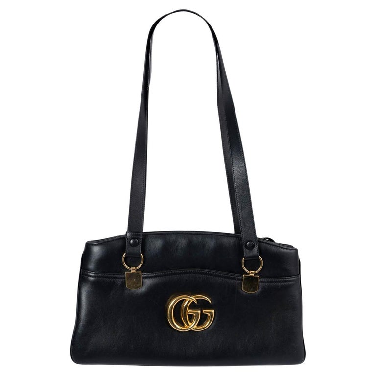 GUCCI black leather 2019 ARLI LARGE TOP HANDLE Bag For Sale at 1stDibs