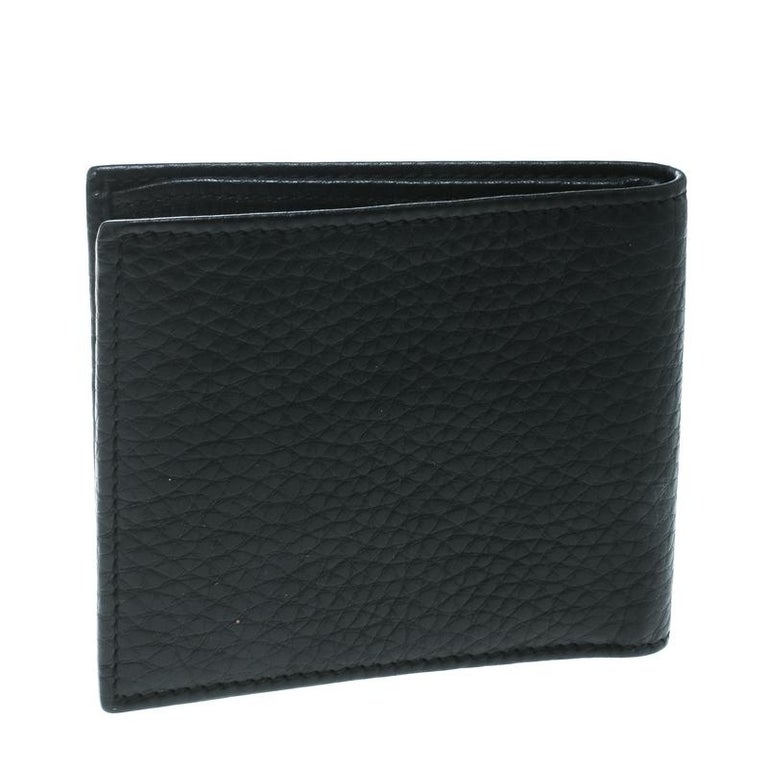 Gucci Black Leather Ace Web Interlocking GG Bifold Wallet For Sale at ...