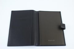 Gucci Black Leather Agenda Cover 4gk0919