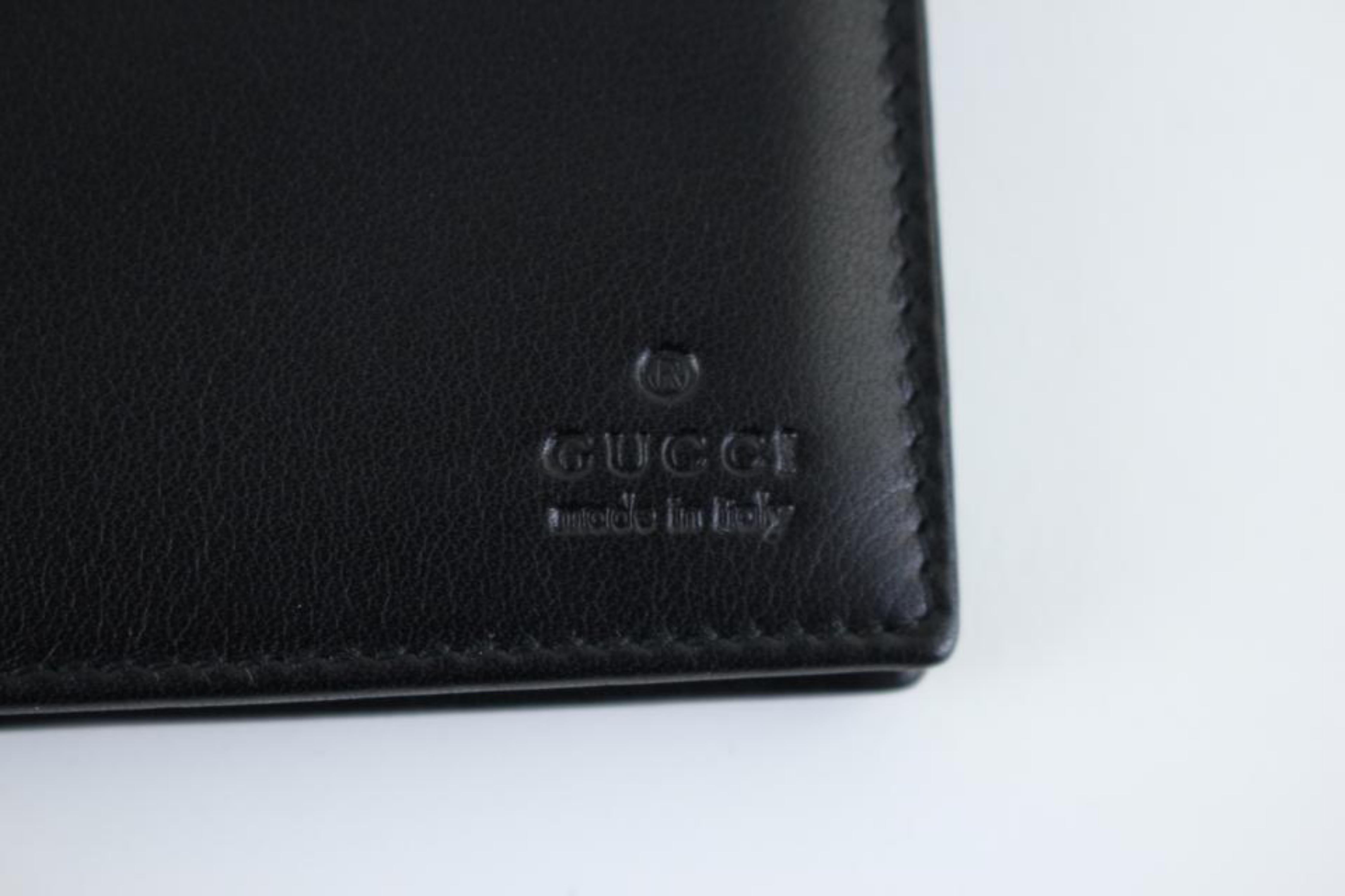 Gucci Black Leather Agenda Cover 4gk0919 im Angebot 1