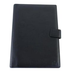 Gucci Black Leather Agenda Cover 4gk0919