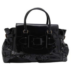 Gucci Black Leather and Coated Canvas Large Dialux Queen Tote