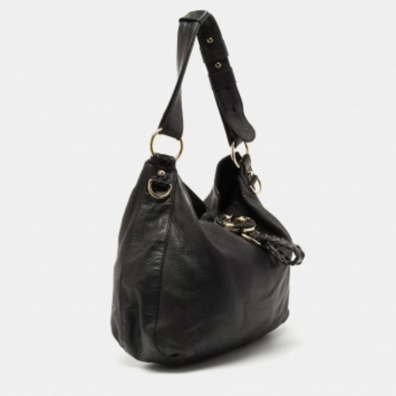 Nero Gucci, borsa media G Wave in pelle nera e coccodrillo in vendita