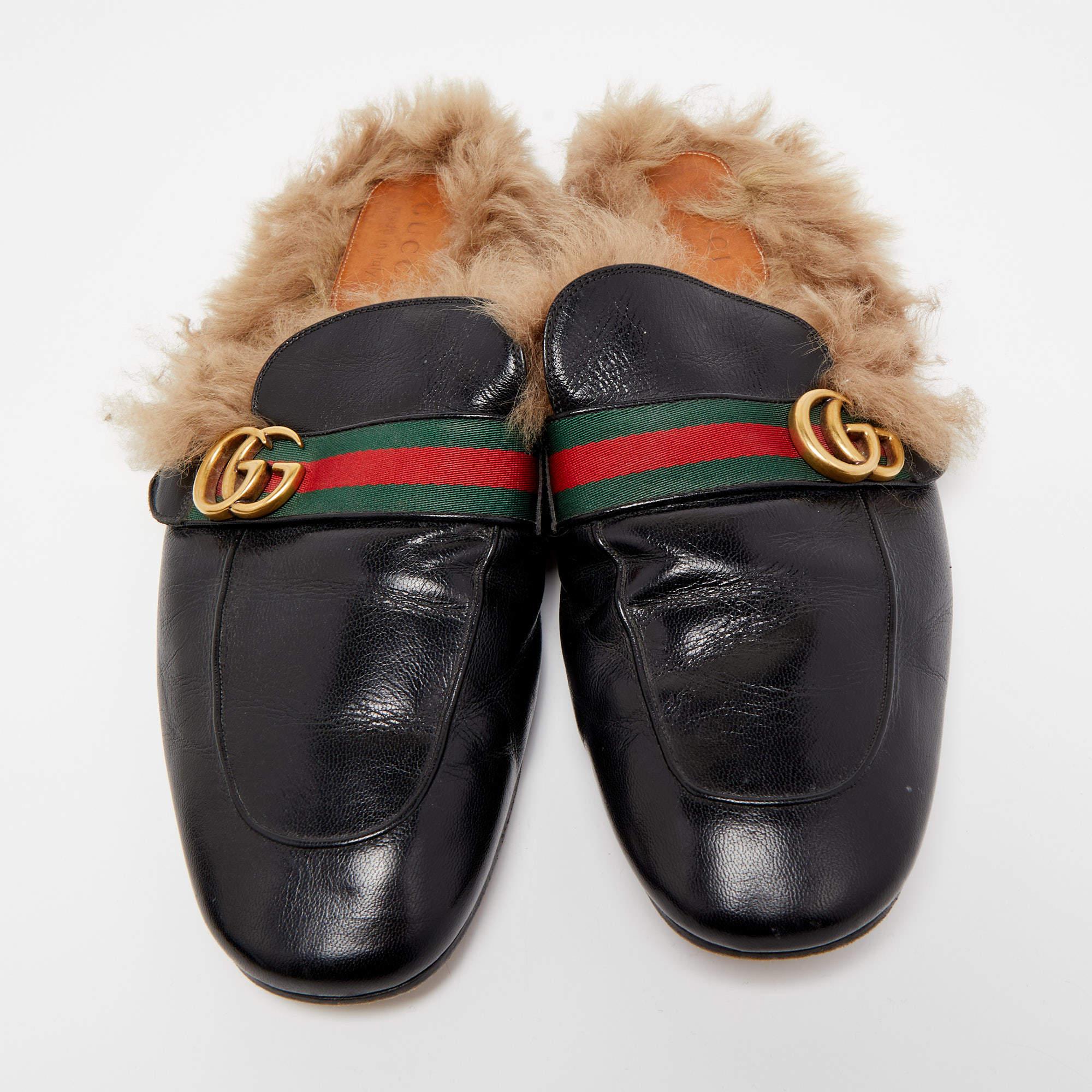 The ease of slipping into your shoes as you head out and taking them off once you're home is elevated with mules. These Gucci mules for men bring the same comfort, with a lot of style.

