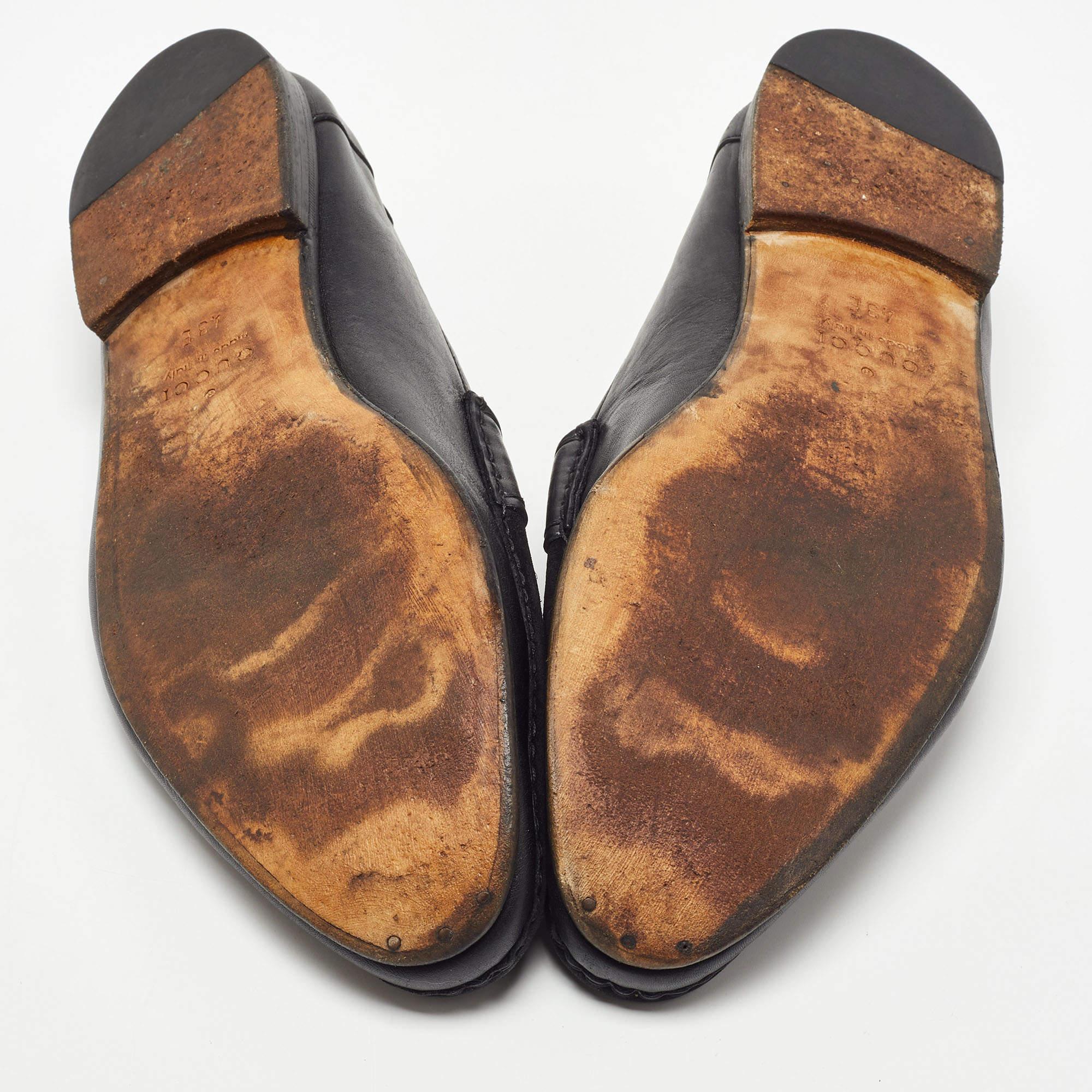 Gucci Mocasines de piel y ante negro Hysteria talla 43 en venta 1