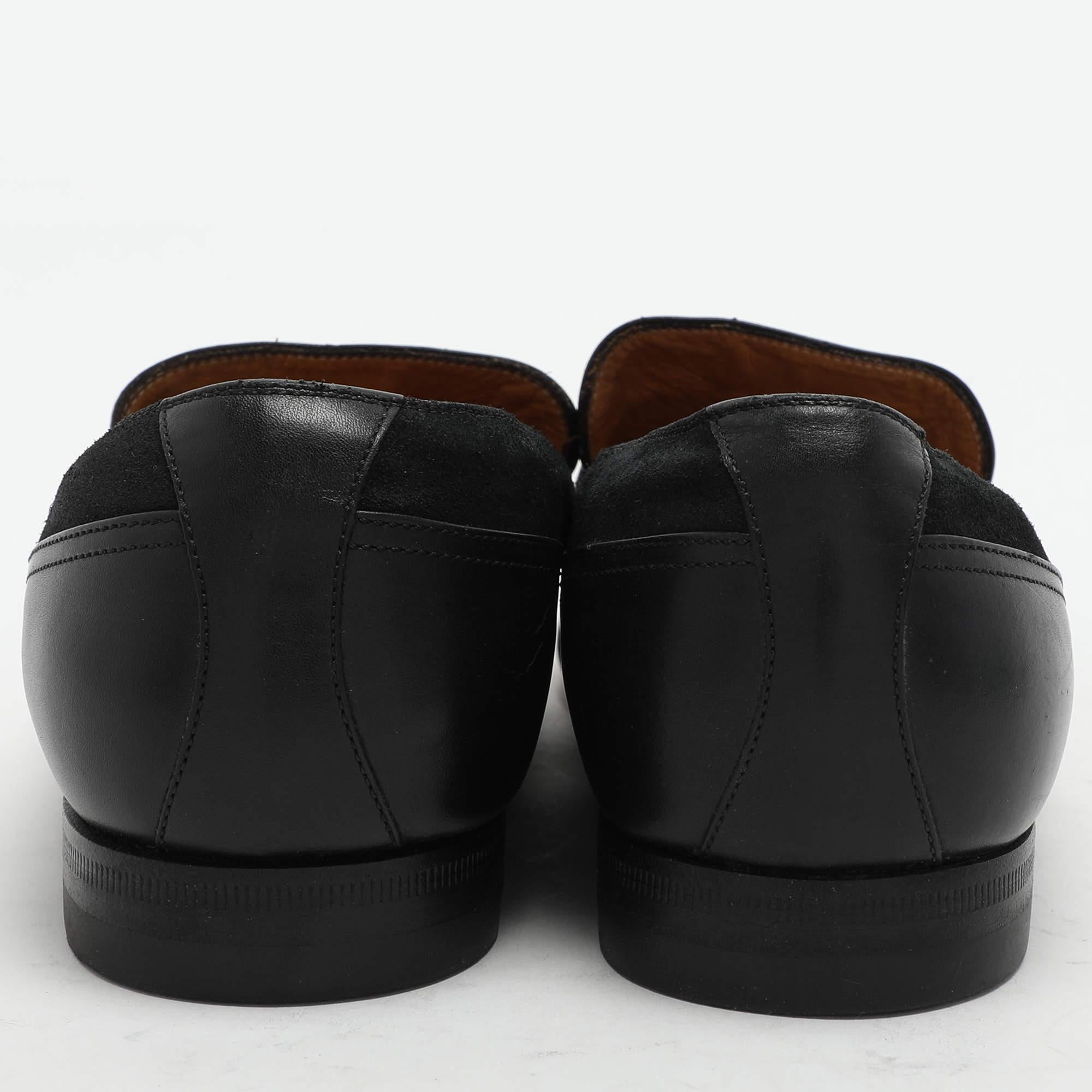 De los hombres Mocasines Gucci de piel y ante negro talla 40 en venta