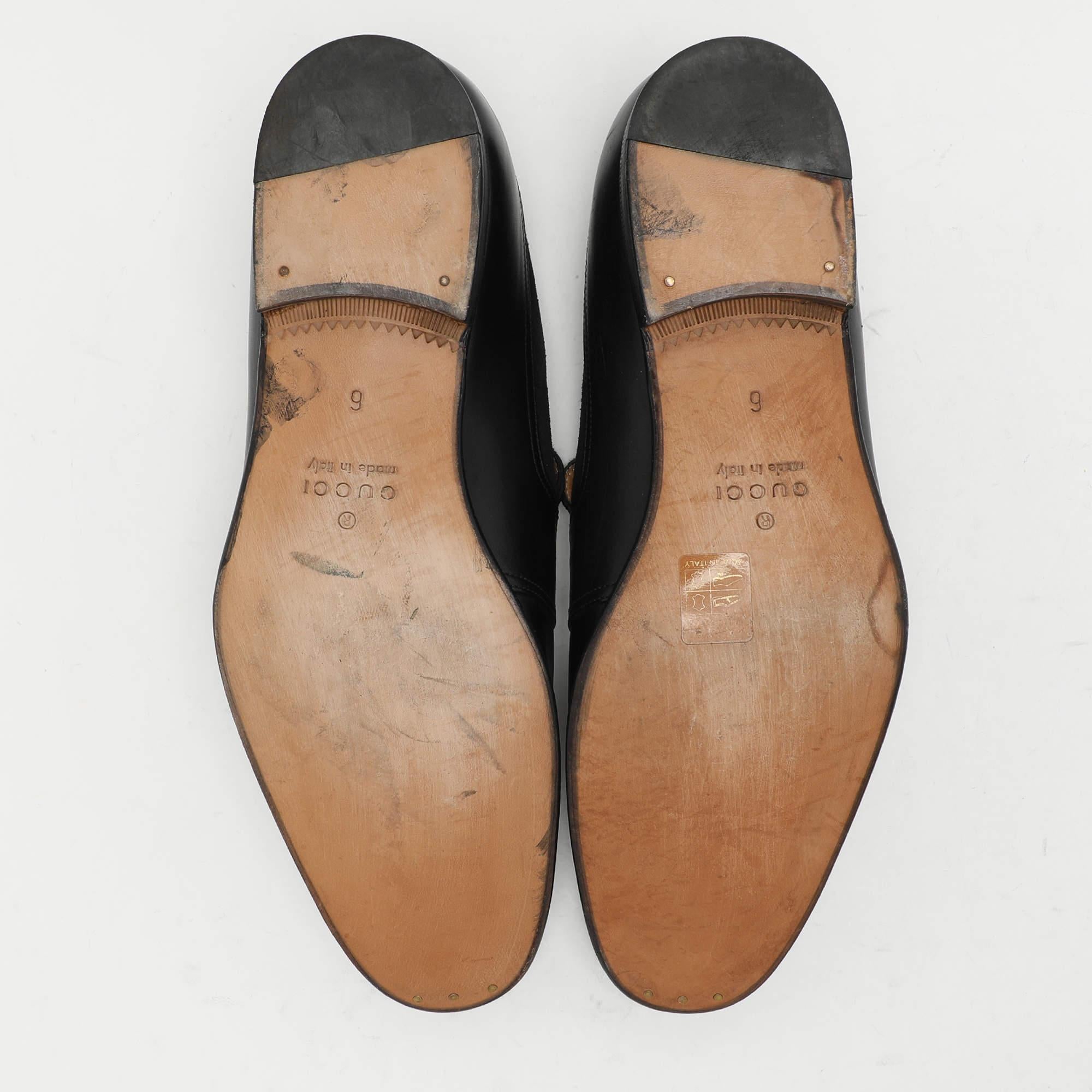 Mocasines Gucci de piel y ante negro talla 40 en venta 1