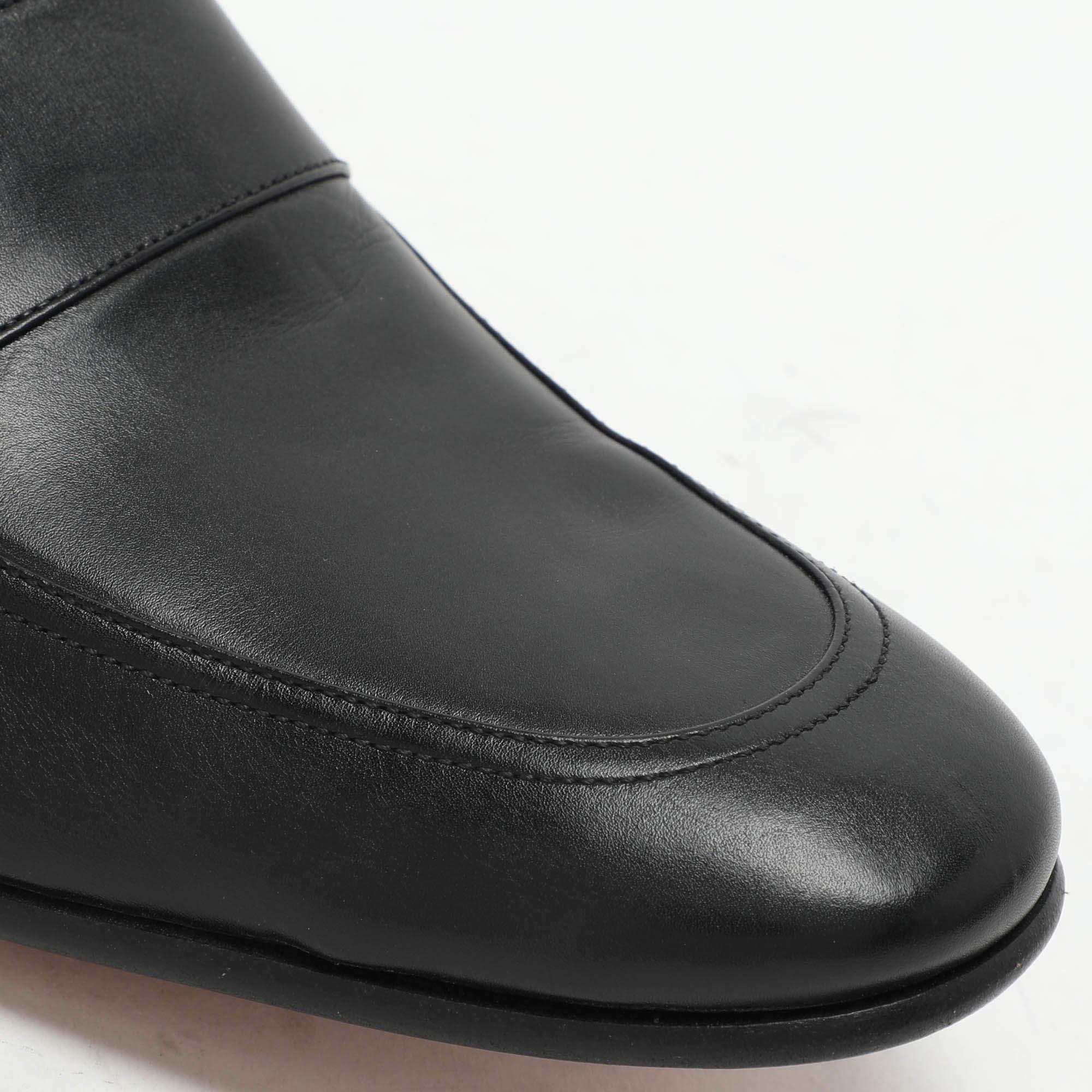 Mocasines Gucci de piel y ante negro talla 40 en venta 2
