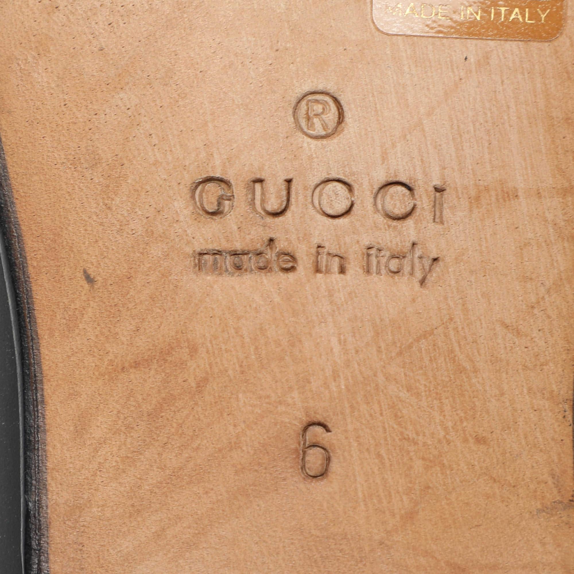 Mocasines Gucci de piel y ante negro talla 40 en venta 3