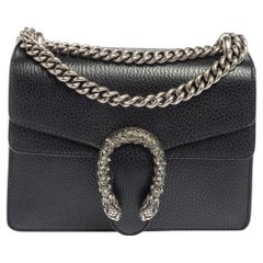 Used Gucci Black Leather and Suede Mini Dionysus Shoulder Bag