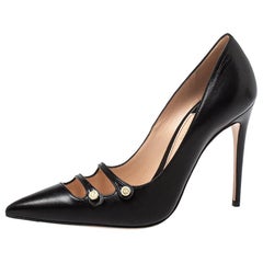 Gucci Black Leather Aneta Pumps Size 38