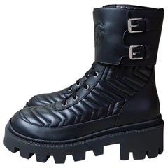 Gucci Black Leather Ankle Boots