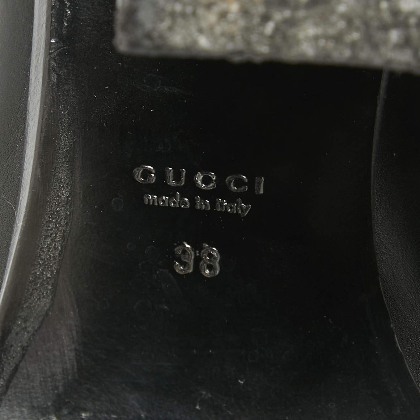 Gucci - Bottines en cuir noir - Taille 38 3