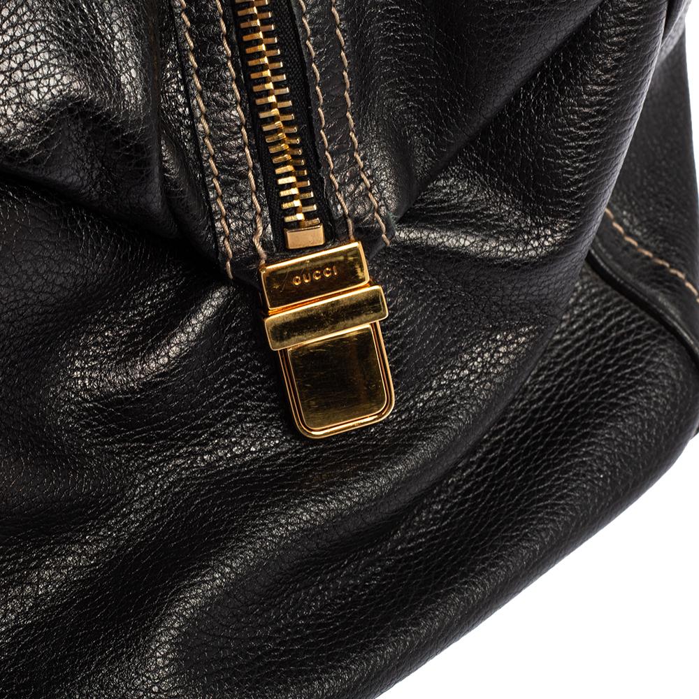 Gucci Black Leather Aviatrix Large Boston Bag 5