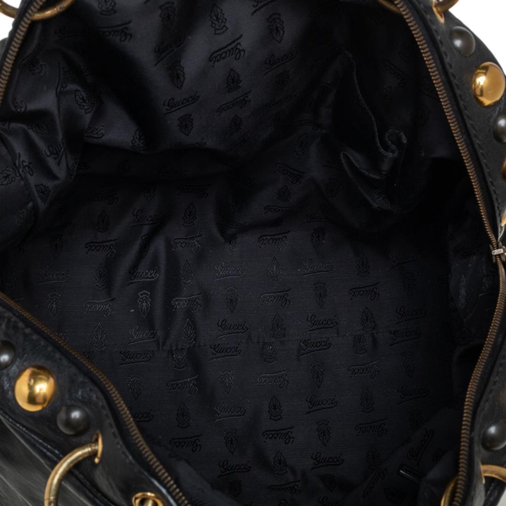 Gucci Black Leather Babouska Dome Satchel 4