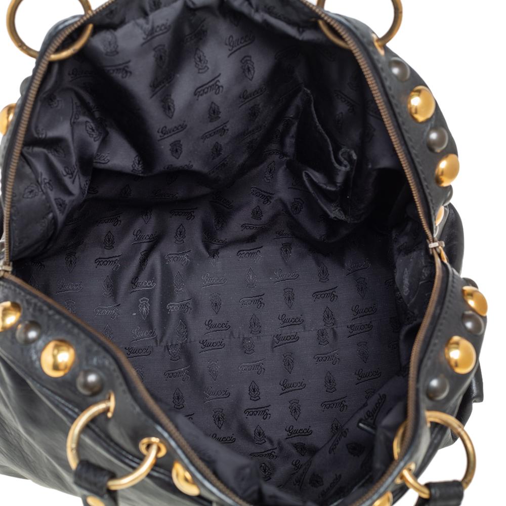 Gucci Black Leather Babouska Dome Satchel 5