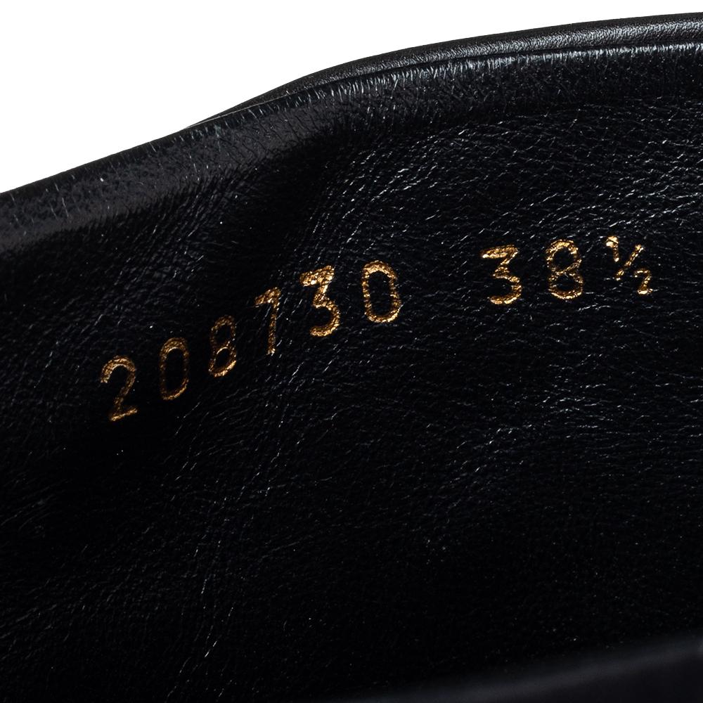 Gucci Black Leather Babouska Studded Knee Length Boots Size 38 2