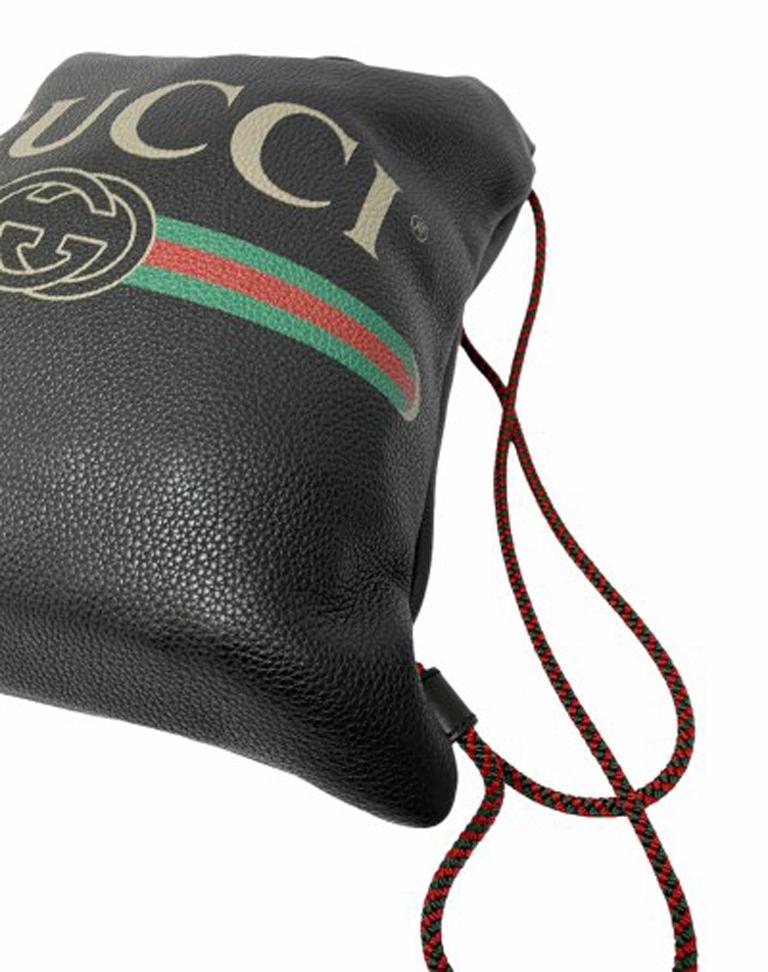 Gucci Black Leather Bag  4