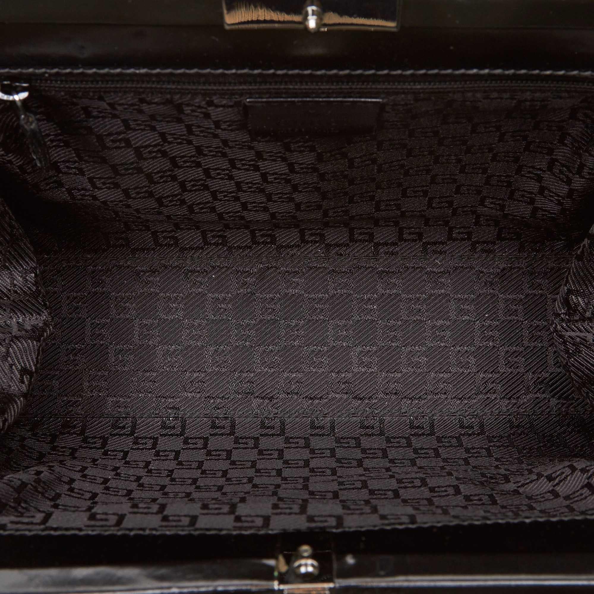 Gucci Black Leather Baguette 1