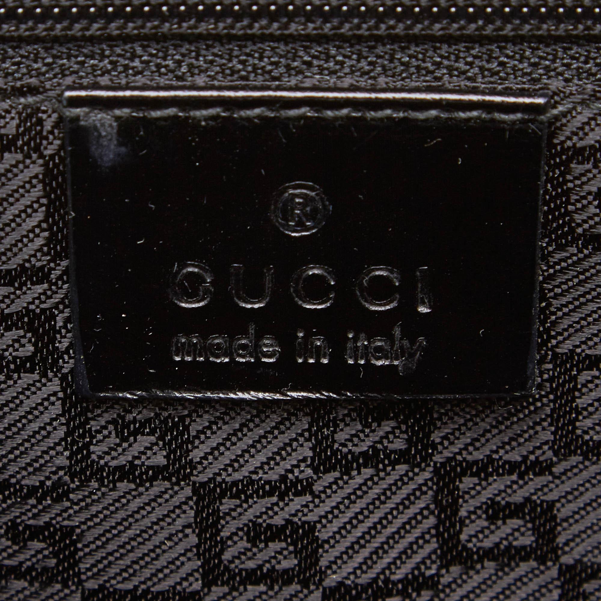 Gucci Black Leather Baguette 2