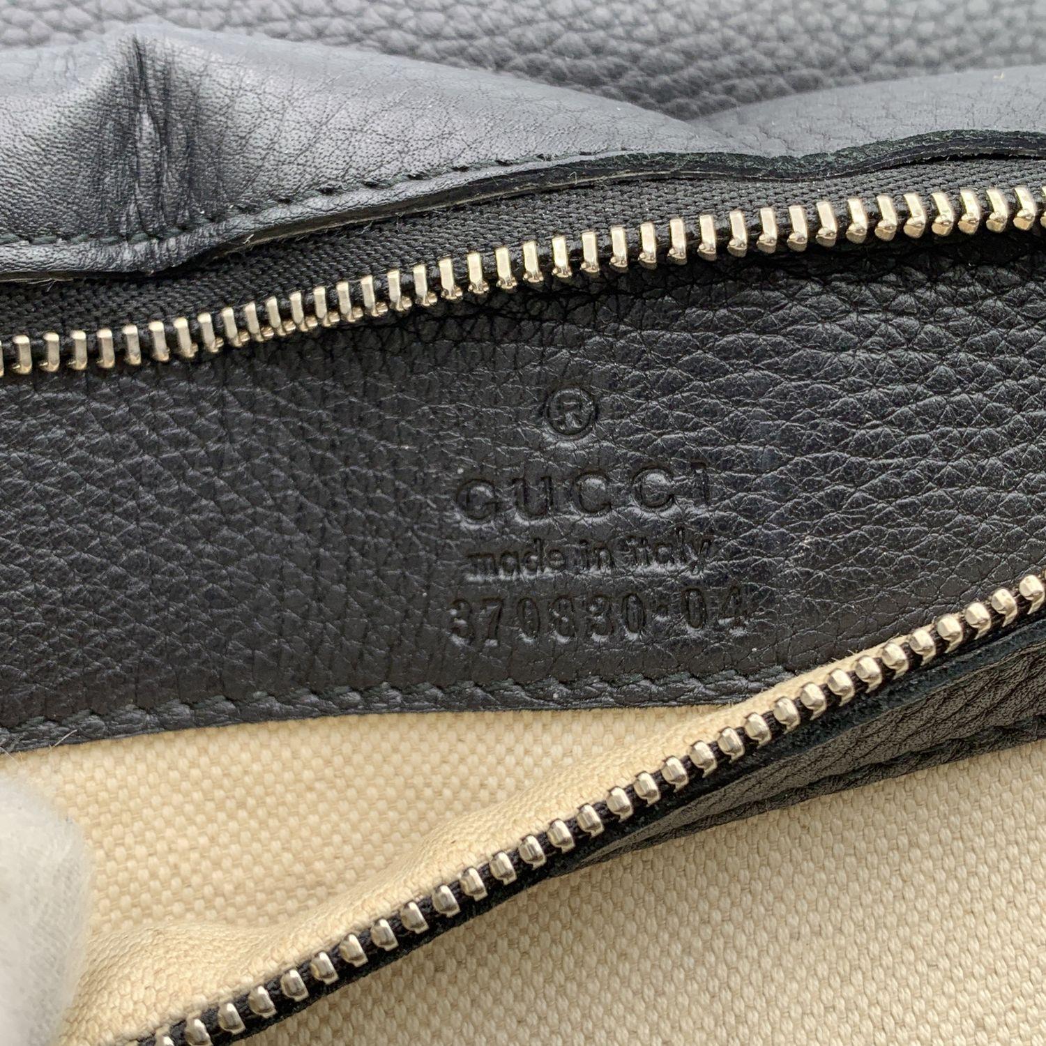 Gucci Black Leather Bamboo Daily Satchel Top Handle Bag 6