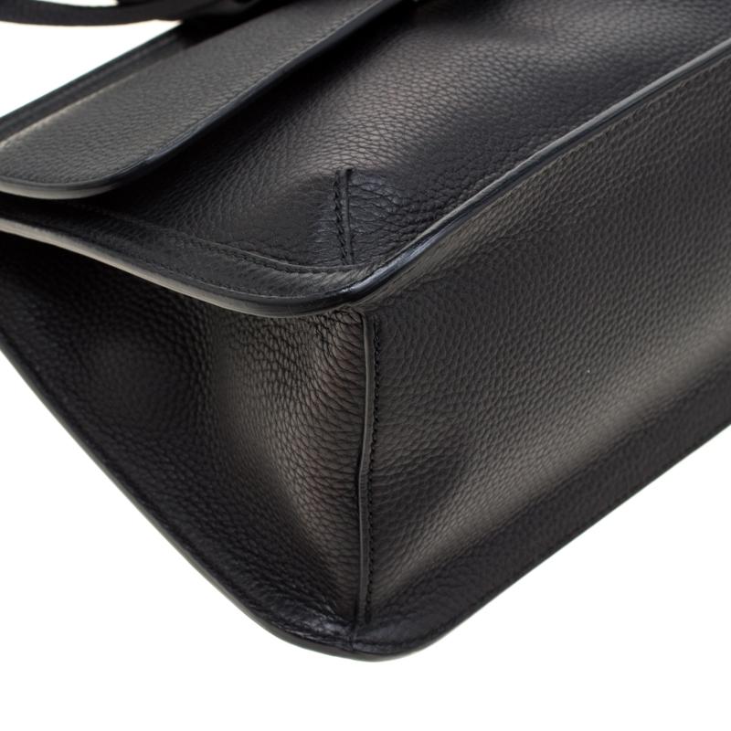 Gucci Black Leather Bamboo Daily Tassel Shoulder Bag 5