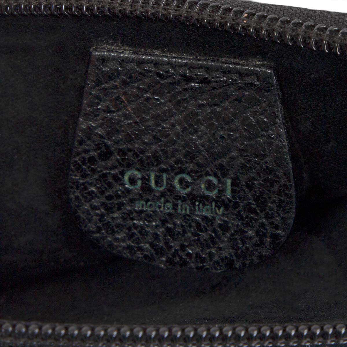 Black GUCCI black leather BAMBOO HANDLE Hobo Shoulder Bag For Sale