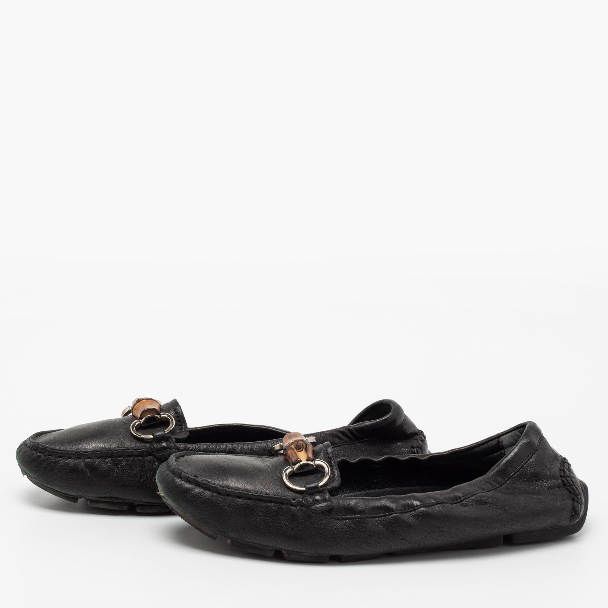 gucci bamboo horsebit loafers