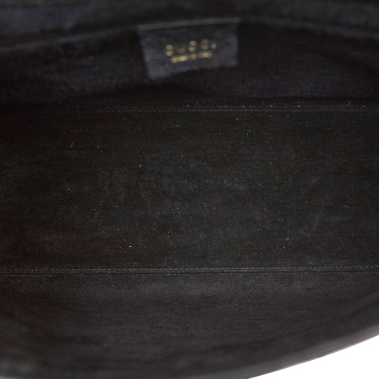 Gucci Black Leather Bamboo Satchel Italy For Sale at 1stDibs