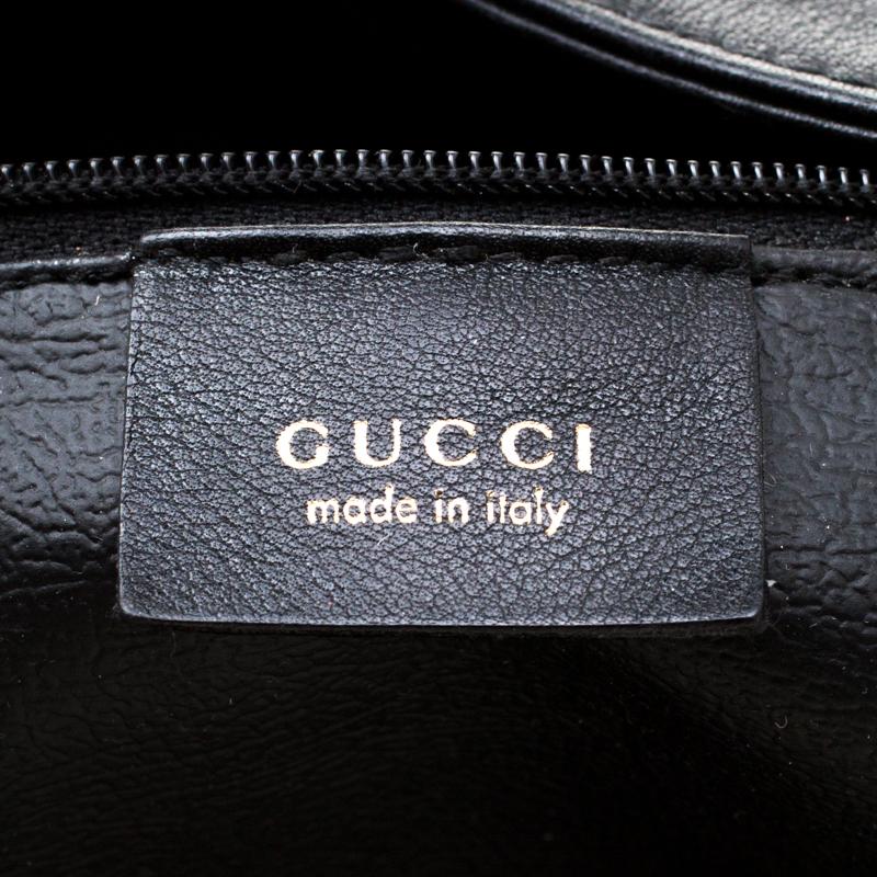Gucci Black Leather Bamboo Shoulder Bag 6