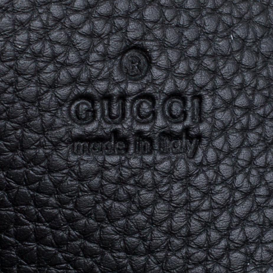 Gucci Black Leather Bamboo Top Handle Bag 4