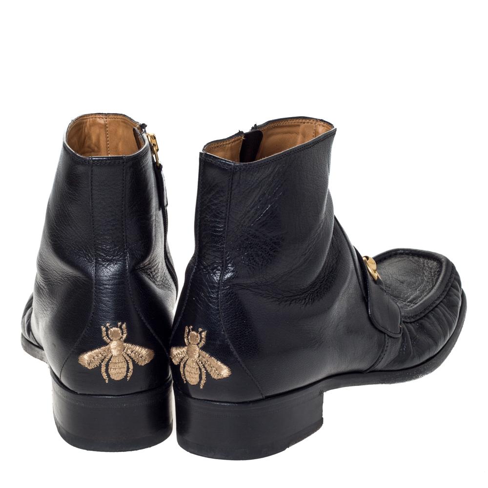 black gucci boots with bees