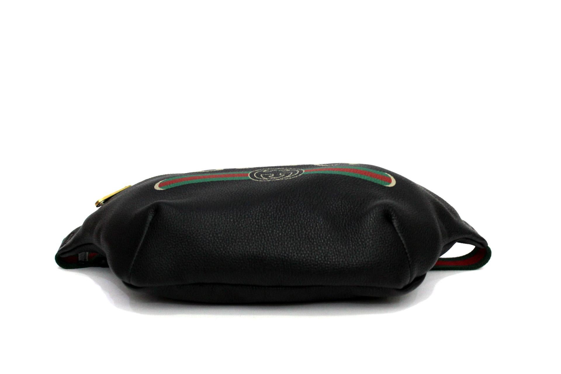 Women's or Men's Gucci Black Leather Belt Bag