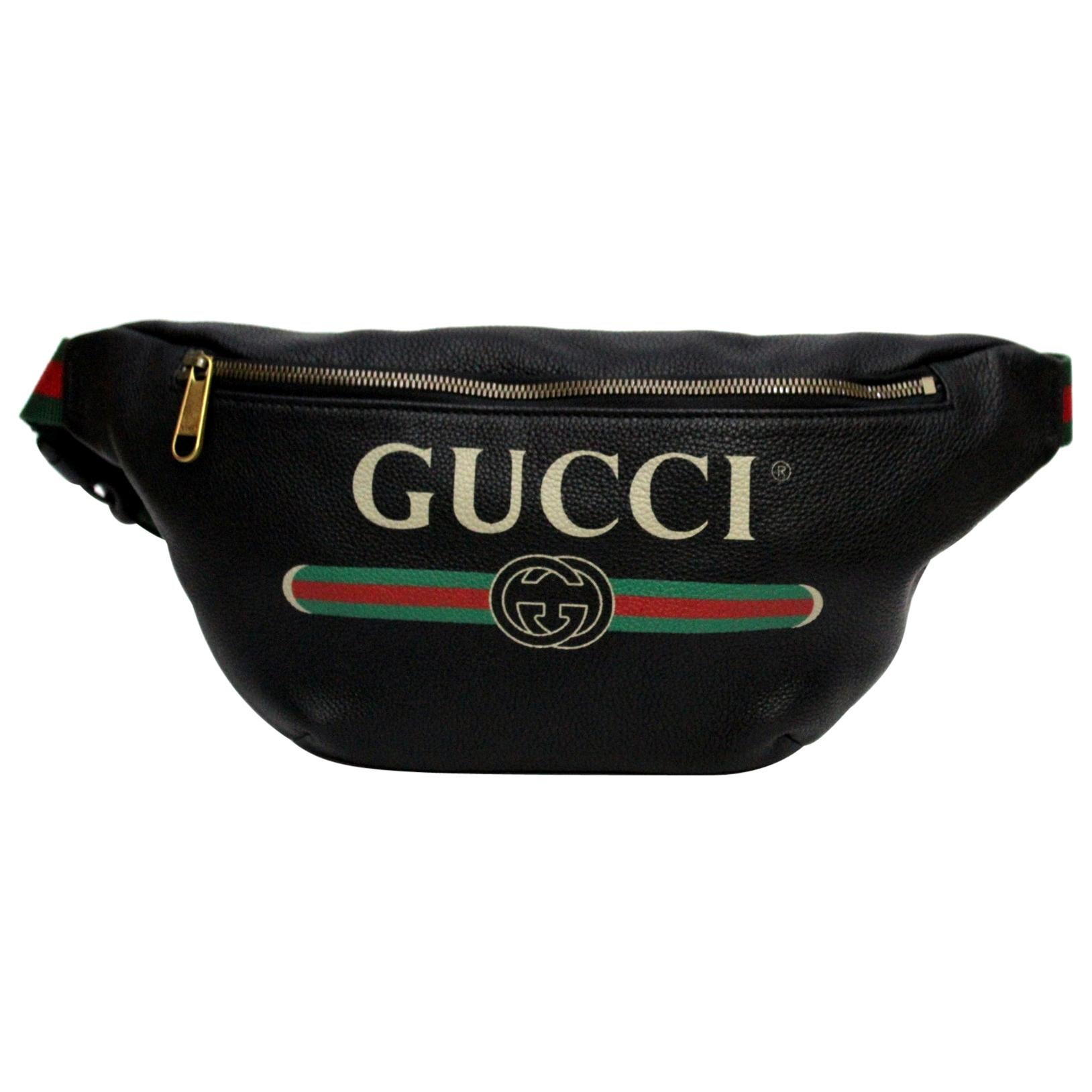Gucci Black Leather Belt Bag