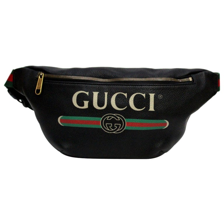Gucci Black Leather Belt Bag For Sale at 1stdibs