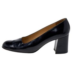 Gucci Pumps con tacco a blocco in pelle nera misura 37