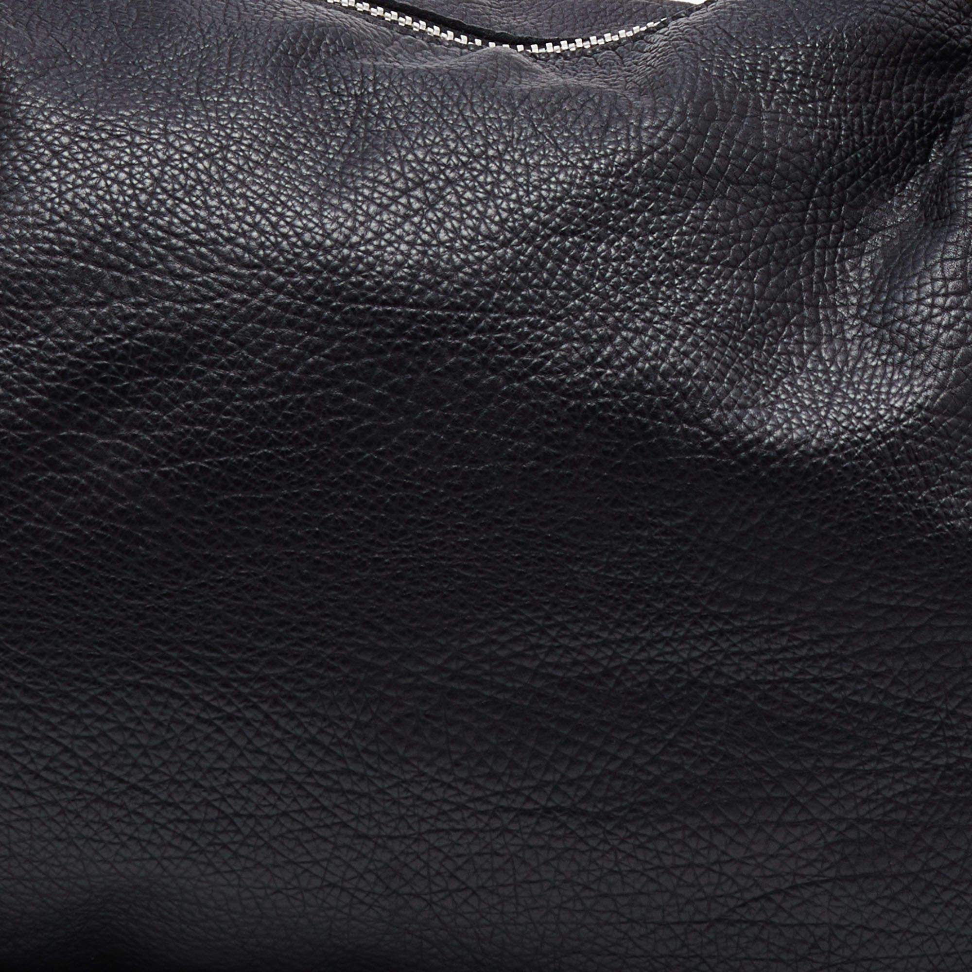 Gucci Black Leather Braided Handle Satchel 6