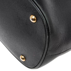 Gucci Black Leather Bright Bit Tote